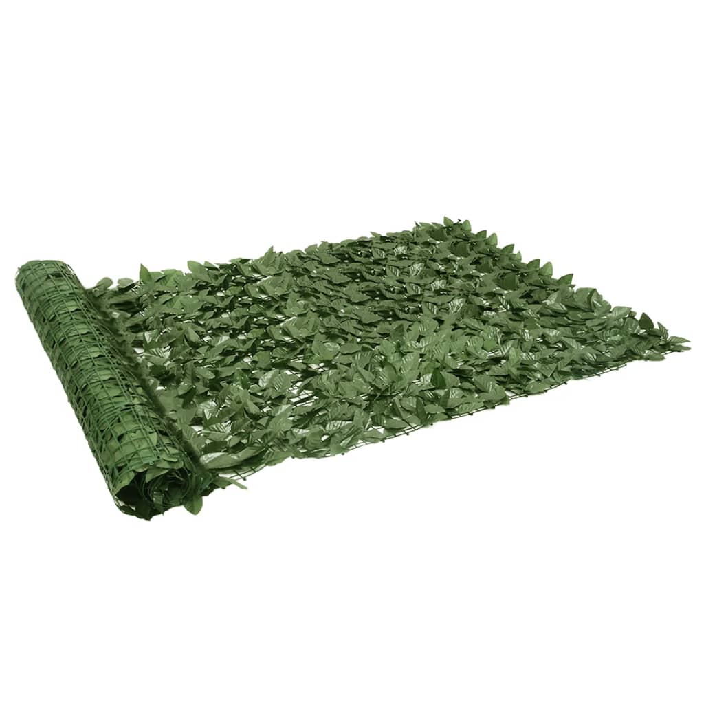 VXL8721012468399_a_en_hd_1.jpg vidaXL Balkónová zástena s tmavo zelenými listami 300x150 cm – Obrázok 1