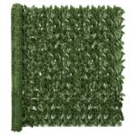 vidaXL Balkónová zástena s tmavo zelenými listami 300x150 cm – Obrázok 2