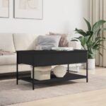 vidaXL Konferenčný stolík čierny 100x50x50 cm kompozitné drevo a kov – Obrázok 3