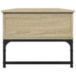 vidaXL Konferenčný stolík sivá sonoma 100x50x40cm kompozitné drevo kov – Obrázok 6