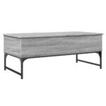 vidaXL Konferenčný stolík sivá sonoma 100x50x40cm kompozitné drevo+kov – Obrázok 2