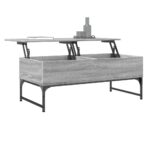 vidaXL Konferenčný stolík sivá sonoma 100x50x40cm kompozitné drevo+kov – Obrázok 4