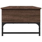 vidaXL Konferenčný stolík hnedý dub 100x50x35 cm kompozit. drevo a kov – Obrázok 6