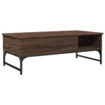 vidaXL Konferenčný stolík hnedý dub 100x50x35 cm kompozit. drevo a kov – Obrázok 7