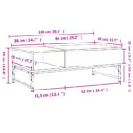 vidaXL Konferenčný stolík hnedý dub 100x50x35 cm kompozit. drevo a kov – Obrázok 11