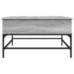 vidaXL Konferenčný stolík, sivá sonoma 80x80x45cm kompozitné drevo+kov – Obrázok 5