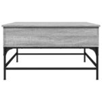 vidaXL Konferenčný stolík, sivá sonoma 80x80x45cm kompozitné drevo+kov – Obrázok 6