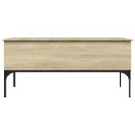 vidaXL Konferenčný stolík, dub sonoma 100x50x45cm kompozitné drevo+kov – Obrázok 5