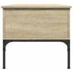 vidaXL Konferenčný stolík, dub sonoma 100x50x45cm kompozitné drevo+kov – Obrázok 6