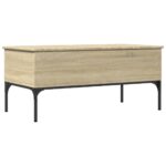 vidaXL Konferenčný stolík, dub sonoma 100x50x45cm kompozitné drevo+kov – Obrázok 7