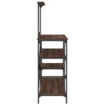 vidaXL Pekárenský regál, hnedý dub 90x40x132 cm, kompozitné drevo+kov – Obrázok 5