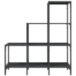 vidaXL Knižnica, čierna 92x30x102 cm, kompozitné drevo a kov – Obrázok 5