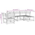 vidaXL 5-dielna záhradná sedacia súprava voskovohnedá borovicový masív – Obrázok 9