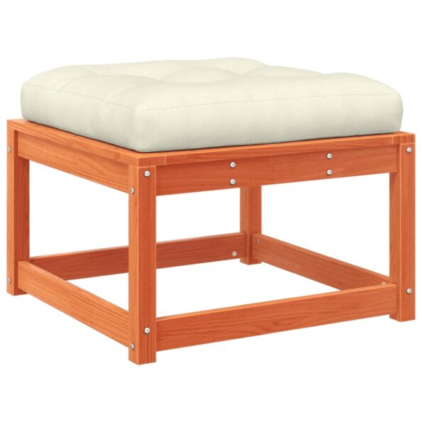 vidaXL 7-dielna záhradná sedacia súprava vankúše voskovohnedá borovica – Obrázok 6