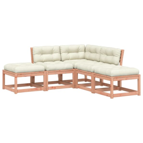 vidaXL 5-dielna záhradná súprava pohoviek s vankúšmi masívny douglas – Obrázok 2