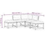 vidaXL 5-dielna záhradná súprava pohoviek s vankúšmi masívny douglas – Obrázok 9