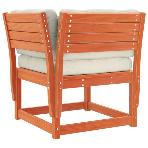 vidaXL 5-dielna záhr.súprava pohoviek s vankúšmi voskovohnedá borovica – Obrázok 6