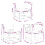 vidaXL 5-dielna záhradná súprava pohoviek s vankúšmi masívny douglas – Obrázok 10