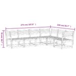 vidaXL 6-dielna záhradná sedacia súprava borovicový masív – Obrázok 7