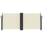 vidaXL Zaťahovacia bočná markíza, krémová 100x600 cm – Obrázok 3