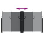 vidaXL Zaťahovacia bočná markíza, čierna 120x600 cm – Obrázok 5