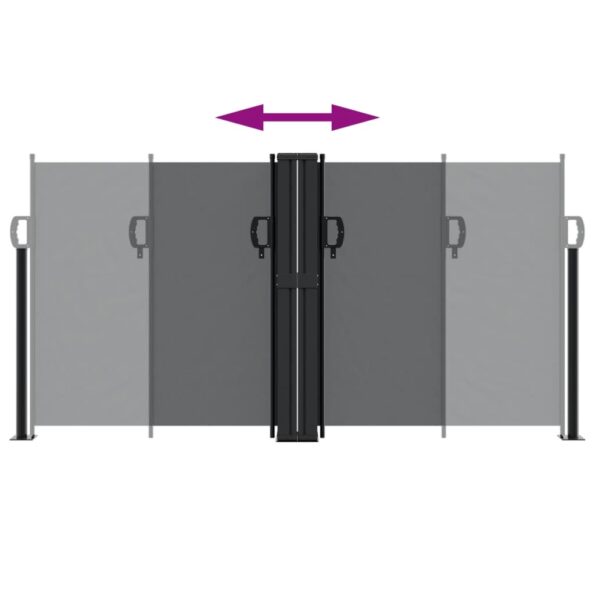 vidaXL Zaťahovacia bočná markíza, čierna 120x600 cm – Obrázok 5