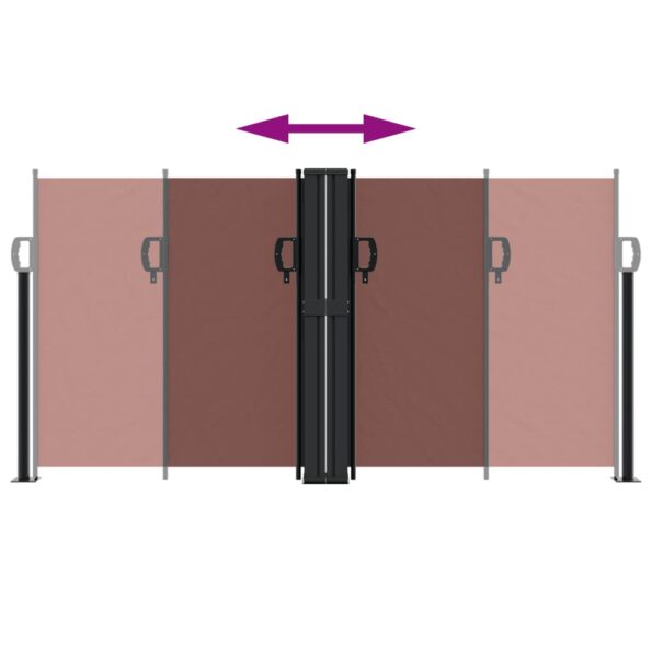 vidaXL Zaťahovacia bočná markíza, hnedá 120x600 cm – Obrázok 5