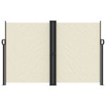 vidaXL Zaťahovacia bočná markíza, krémová 160x600 cm – Obrázok 3