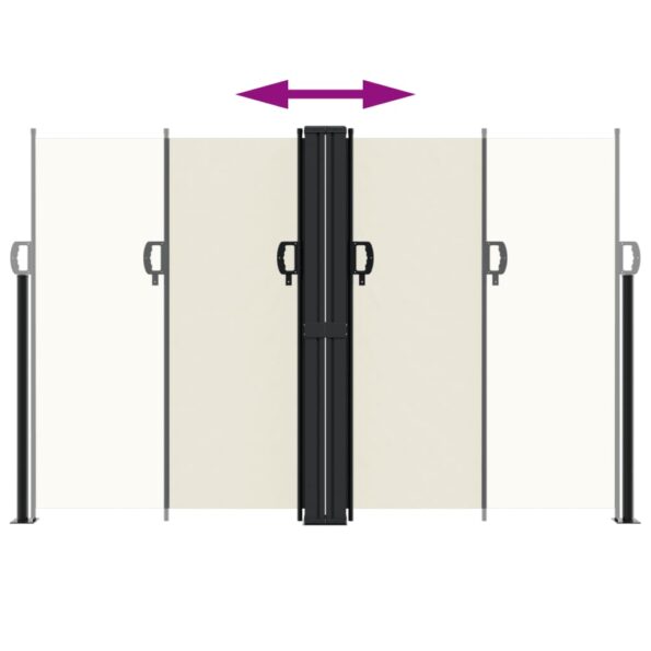 vidaXL Zaťahovacia bočná markíza, krémová 160x600 cm – Obrázok 5