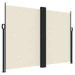 vidaXL Zaťahovacia bočná markíza, krémová 180x600 cm – Obrázok 2