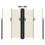 vidaXL Zaťahovacia bočná markíza, krémová 180x600 cm – Obrázok 5