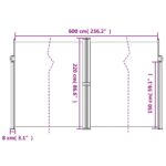 vidaXL Zaťahovacia bočná markíza, modrá 220x600 cm – Obrázok 10