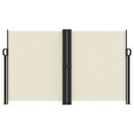 vidaXL Zaťahovacia bočná markíza krémová 140x1200 cm – Obrázok 3