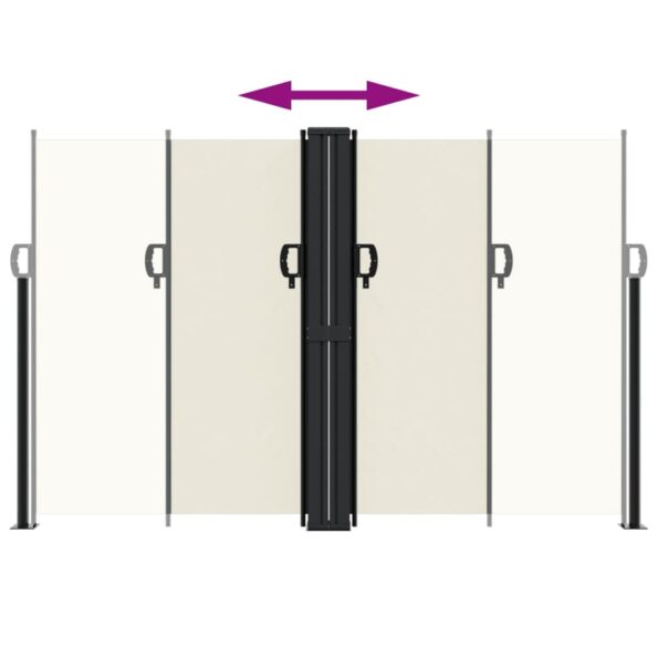 vidaXL Zaťahovacia bočná markíza krémová 160x1200 cm – Obrázok 5