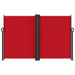 vidaXL Zaťahovacia bočná markíza, červená 160x1200 cm – Obrázok 3