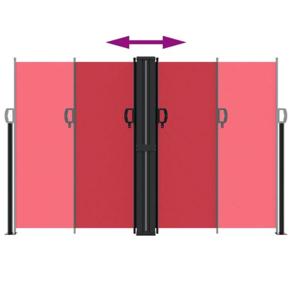 vidaXL Zaťahovacia bočná markíza, červená 160x1200 cm – Obrázok 5