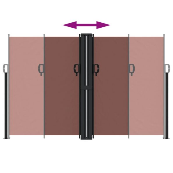 vidaXL Zaťahovacia bočná markíza hnedá 160x1200 cm – Obrázok 5