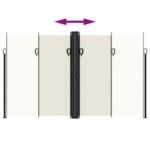 vidaXL Zaťahovacia bočná markíza, krémová 200x600 cm – Obrázok 5