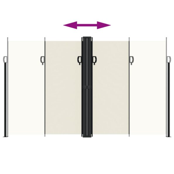 vidaXL Zaťahovacia bočná markíza, krémová 200x600 cm – Obrázok 5