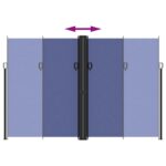 vidaXL Zaťahovacia bočná markíza, modrá 220x600 cm – Obrázok 5