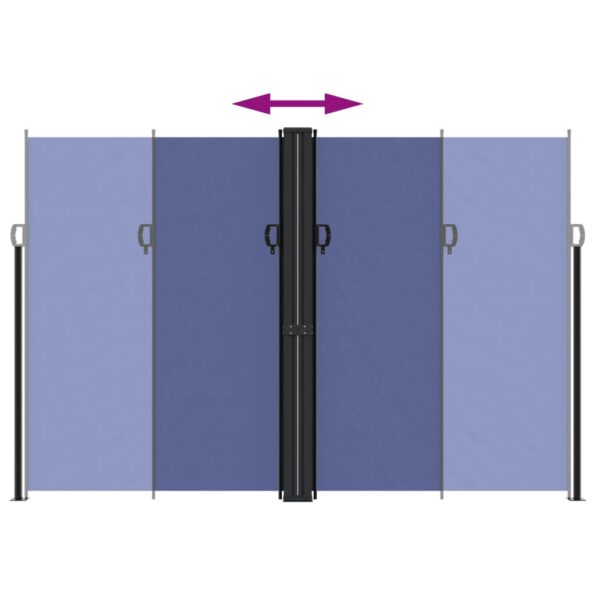 vidaXL Zaťahovacia bočná markíza, modrá 220x600 cm – Obrázok 5