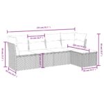 vidaXL 5-dielna záhradná súprava pohoviek s vankúšmi béžová polyratan – Obrázok 3