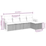 vidaXL 5-dielna záhradná súprava pohoviek s vankúšmi béžová polyratan – Obrázok 3