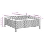 vidaXL Záhradný stôl sivý 70x70x25 cm ratan a akáciový masív – Obrázok 10