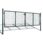 vidaXL Plotová brána, oceľ 306x175 cm, zelená – Obrázok 2