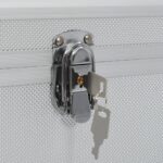 vidaXL Úložné kufríky 2 ks strieborné hliníkové – Obrázok 2