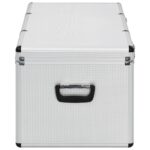 vidaXL Úložné kufríky 3 ks strieborné hliníkové – Obrázok 6