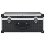 vidaXL Puzdro na 60 CD hliníkové ABS čierne – Obrázok 3