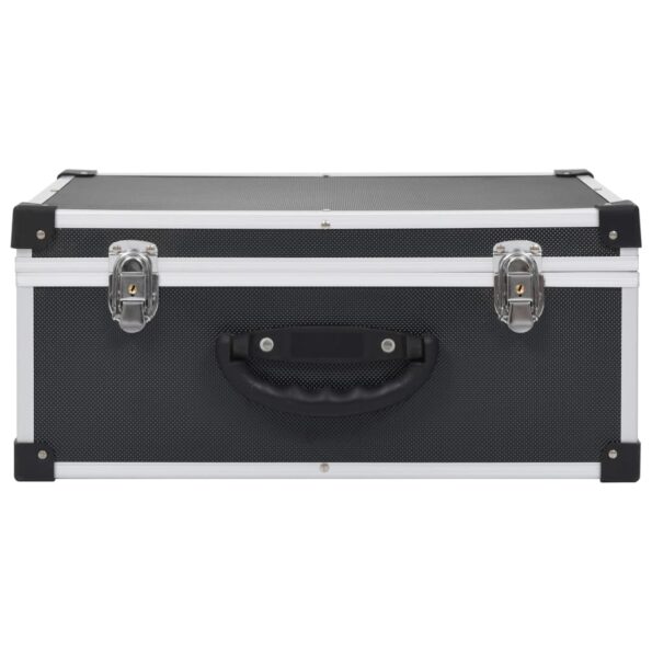 vidaXL Puzdro na 60 CD hliníkové ABS čierne – Obrázok 3