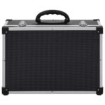 vidaXL Puzdro na 60 CD hliníkové ABS čierne – Obrázok 7